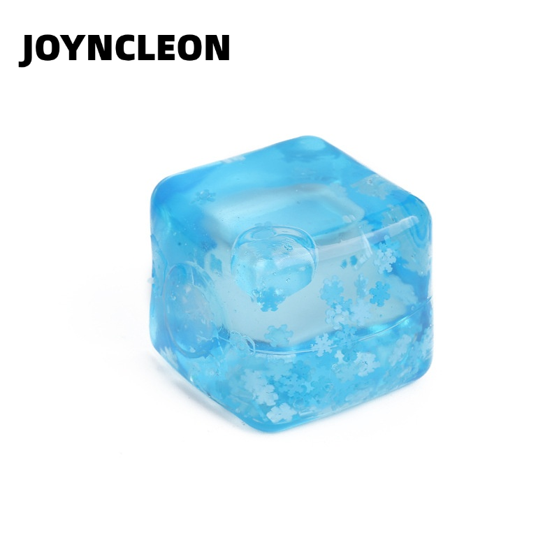 JOYNCLEON Summer Cool Cube Squeeze Toy with Snowflake Design - Stress Relief Squishy for Kids and Adults ราคา 24 บาท*ส่งฟรี