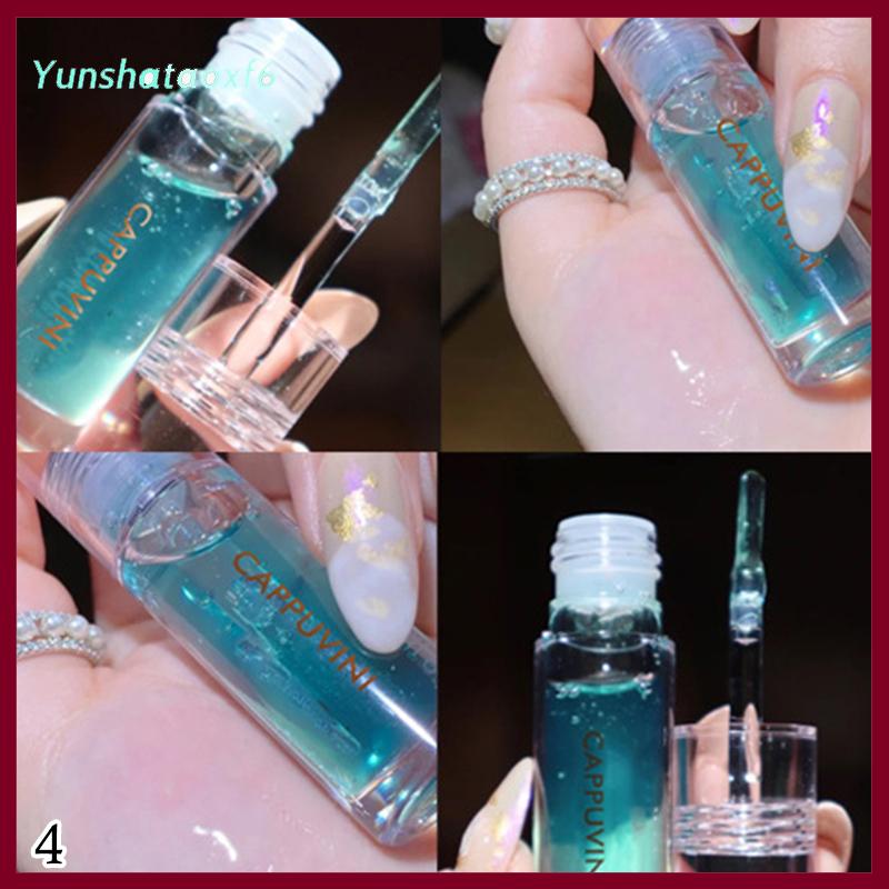 yunshataoxf Cappuvini trong suốt pha lê thạch Son bóng sáng bóng rõ ràng gương dưỡng ẩm Son dưỡng long lanh lỏng Son môi môi dầu môi môi tint - 2
