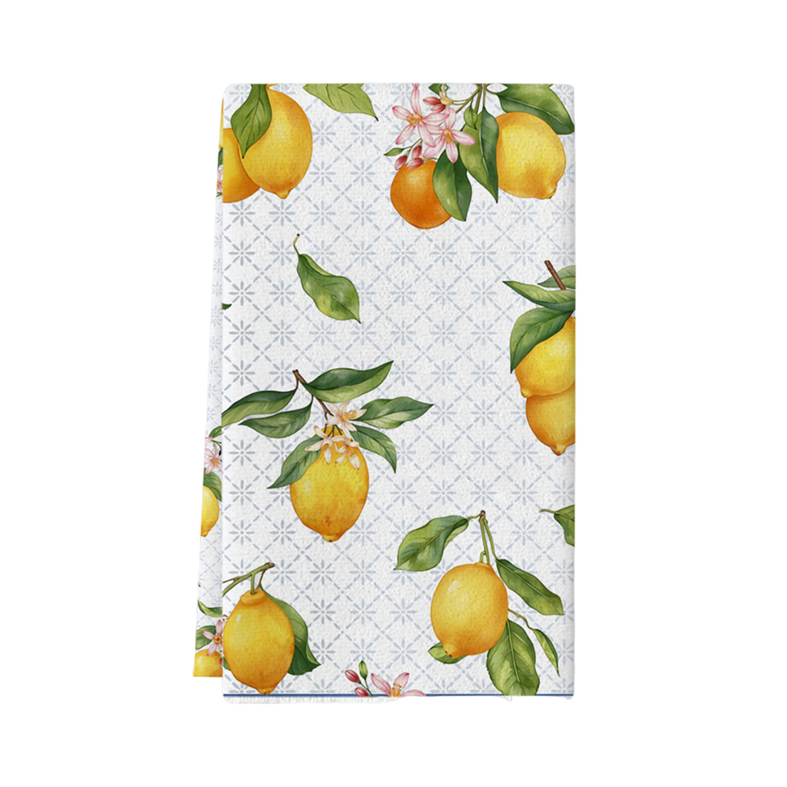 Fabiann® Microfiber Towel Lemon Kitchen Towel Microfiber Absorbent Dish Cloth Farmhouse Style Hand Towel for Kitchen Bathroom Party Decor – Quick Dry Durable Multipurpose Cleaning Cloth - 2