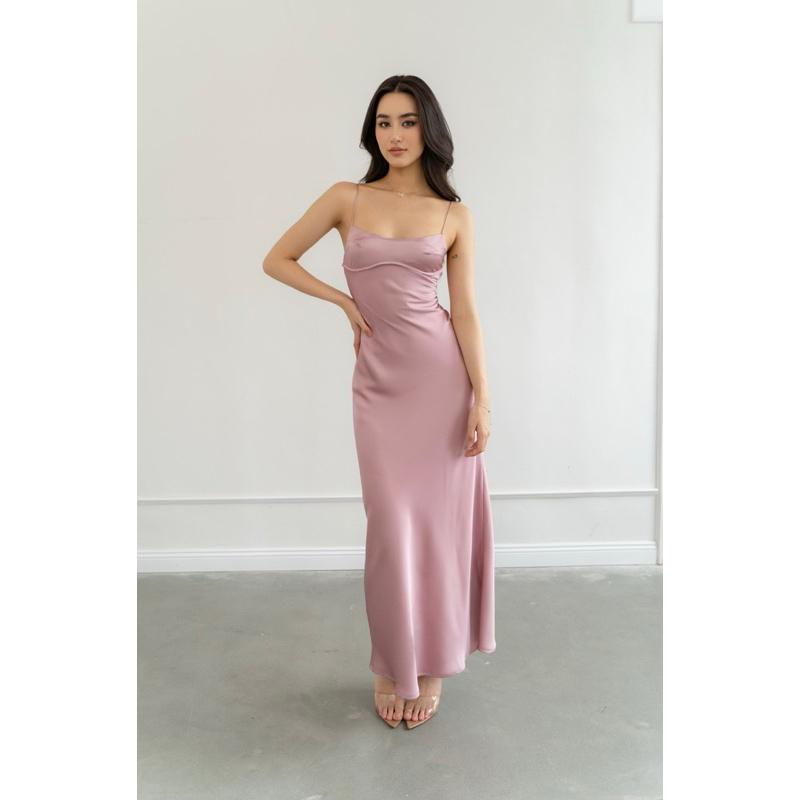 Đầm meru silk dress - đầm thiết kế cao cấp - đầm dài - đầm tiểu thư - đầm dự tiệc 🌹🌹