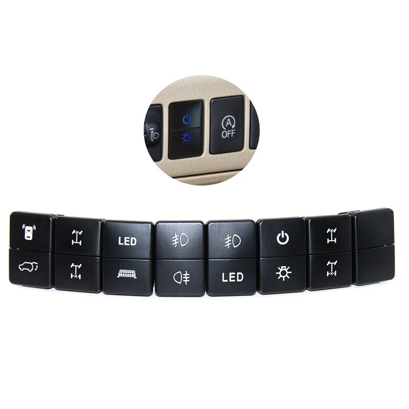 1pc Car Dual Key Switch Dual Switch Fog Lights Radar Power LED Headlight Switch Button for Mitsubishi Outlander L200 ASX 2020