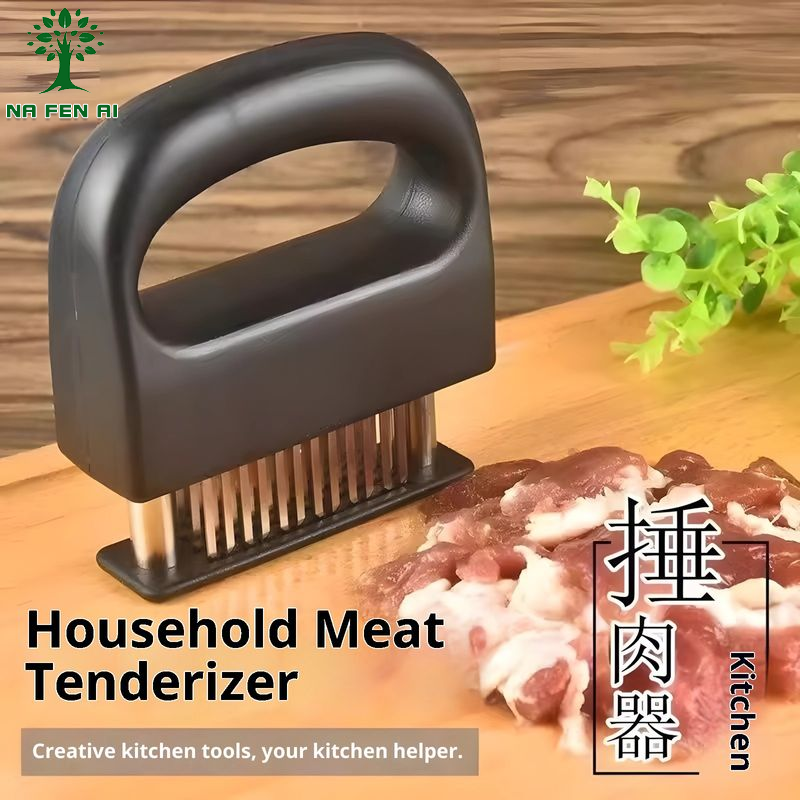 Dụng cụ làm mềm thịt inox 48 mũi, tiện lợi cho việc xông thịt bò, thịt heo và thịt nạc, giúp thấm gia vị tốt hơn