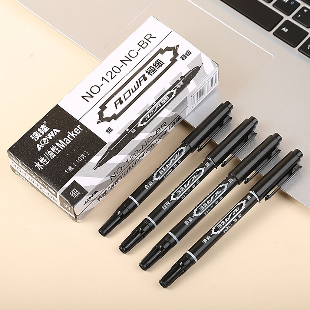Duble Headed Line Marking Pen Water-Based Art Hook Pen Quick Drying Marker Pen