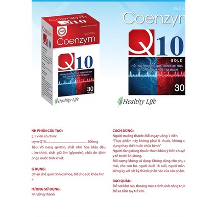 coenzym q10 lo 30v của Mỹ hỗ trợ tim mạch