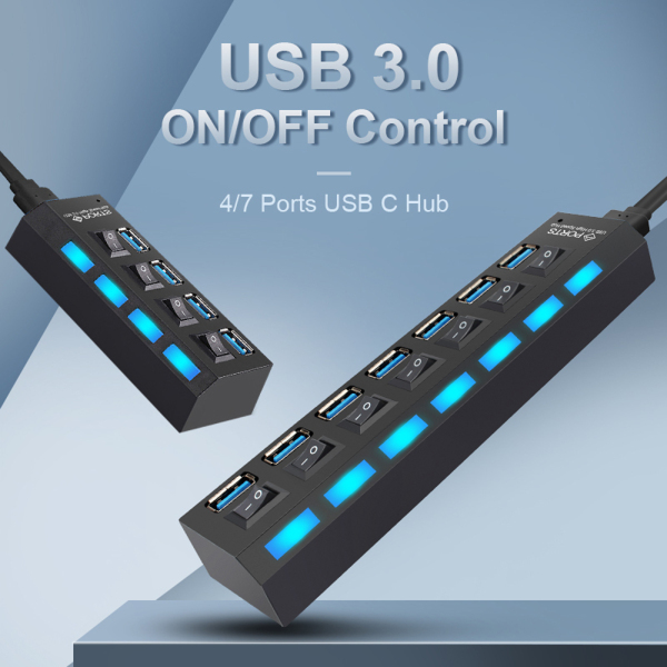 Bảng giá AMAZINGHOLIDAY Tốc độ cao Hub USB 3.0 4 cổng 7 cổng Người kết nối Bộ chia USB Bộ chuyển đổi Phụ kiện máy tính Phong Vũ
