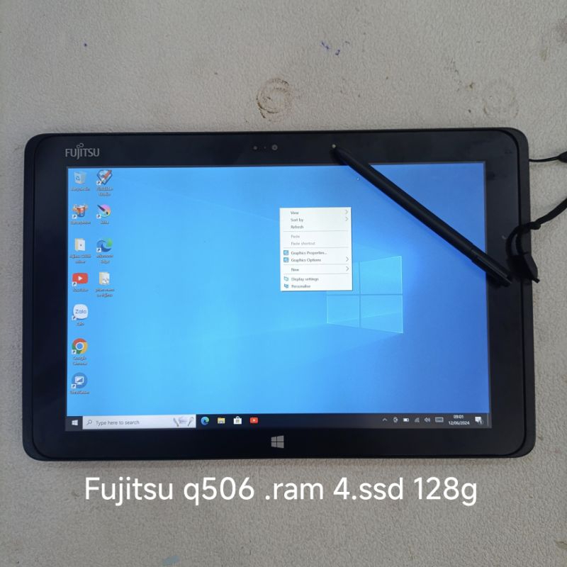 máy tính bảng Fujitsu arrow tap Q506 ram 4.ssd 64g may kèm bút wacom