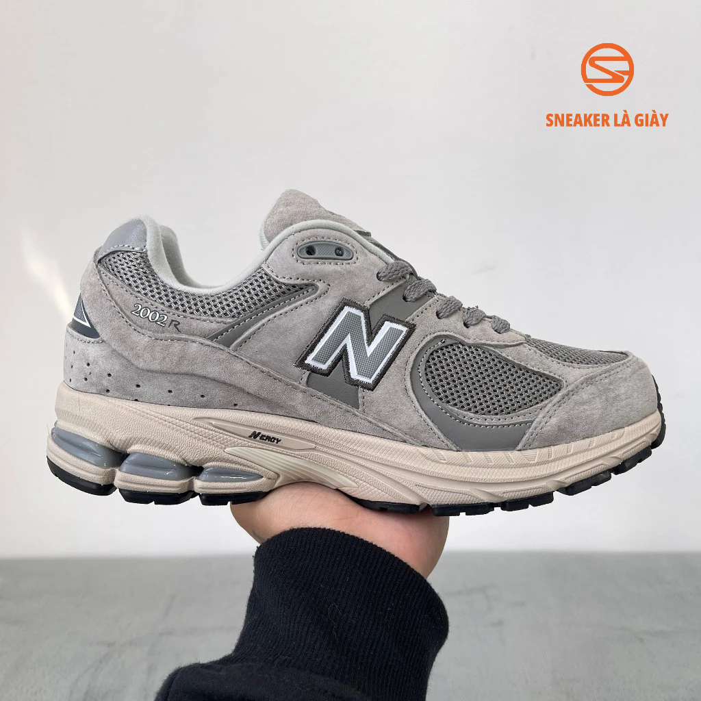 Giày Sneaker NB2002r Marblehead Light Aluminum, Giày NB 2002r Xám Đen Bản Cao Cấp Full Size 36-44