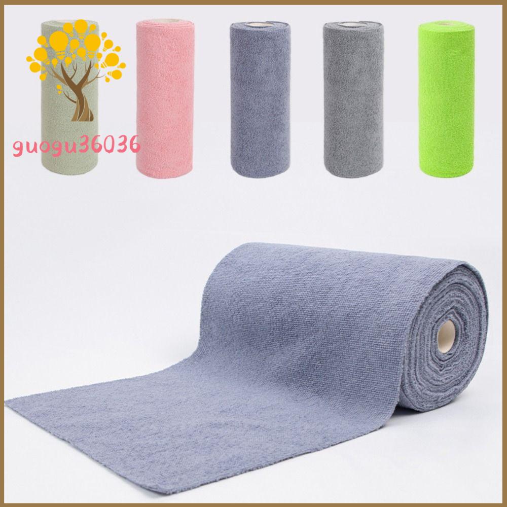 GUOGU 20PCS/Roll Tái sử dụng Khăn vi sợi Thấm hút Thay thế Khăn lau bát đĩa nhà bếp  Lau chùi Giẻ lau đĩa dầu chống dính
