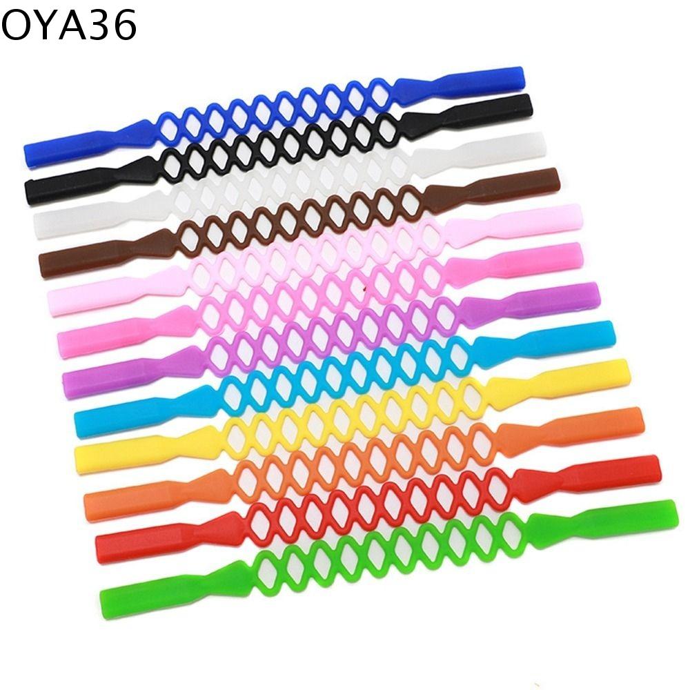 OYA36 Silicone Có thể điều chỉnh Dây đai cố định chuyển động Thể thao Giá đỡ dây đeo thể thao Lỗ đôi Ngoài trời Dây chống trượt Dây thừng kính râm Dây đeo kính chống trượt Dây đeo kính mắt Dây đeo kính