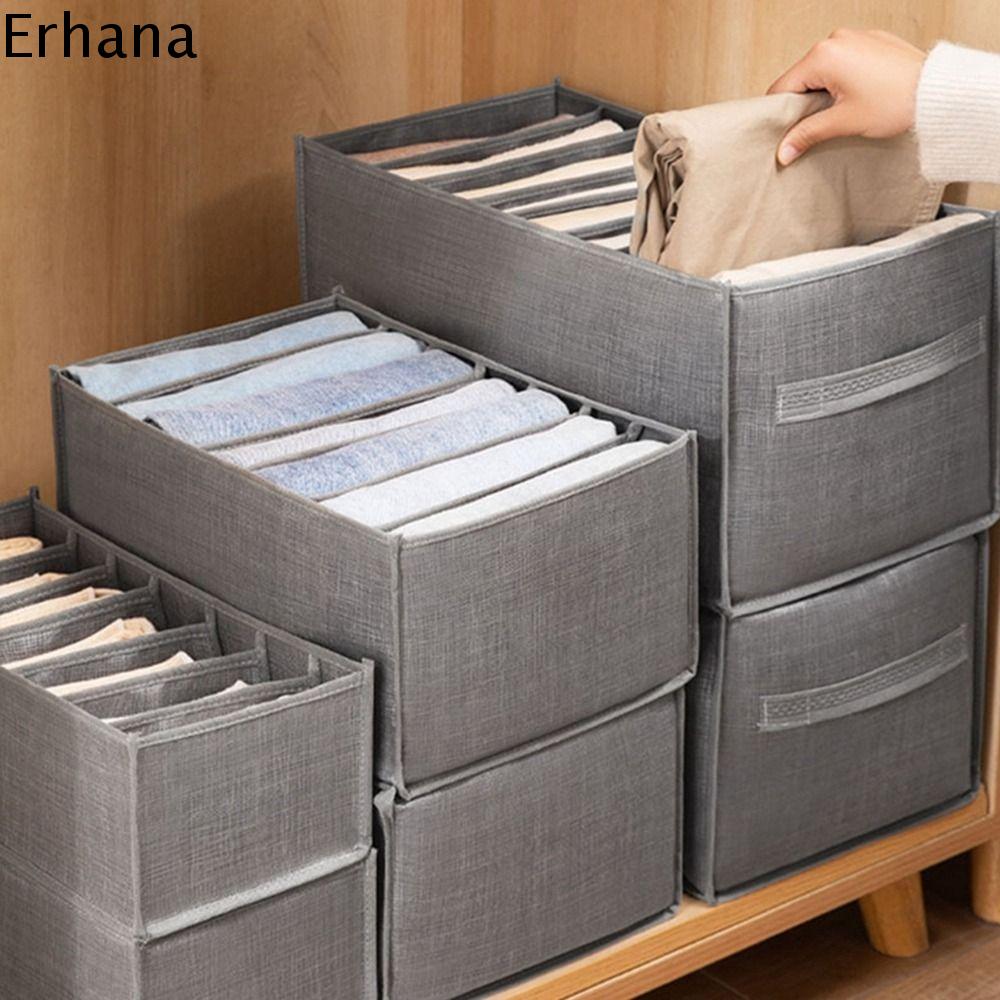 ERHANA Đa năng Có thể gập lại Ngăn cách Nhiều lớp Chia Túi đựng đồ gia dụng Tủ quần áo Tổ Chức Túi đựng đồ Hộp đựng Ngăn chia ngăn kéo