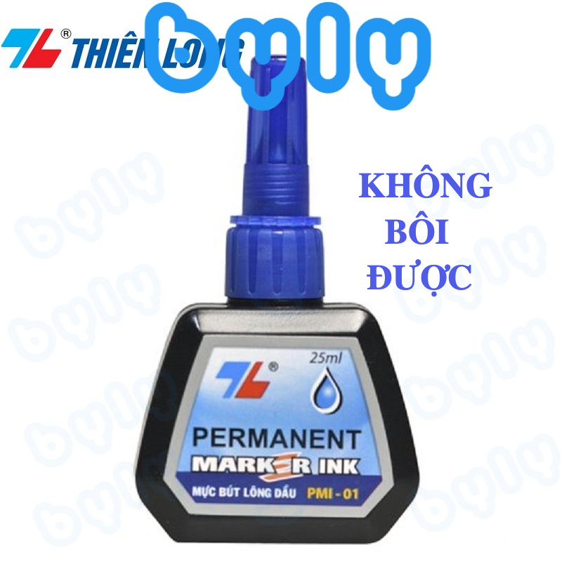 Ship hỏa tốc - lốc 6 chai mực bơm bút lông dầu không xóa được thiên long pmi-01 - pmi-02 - byly store