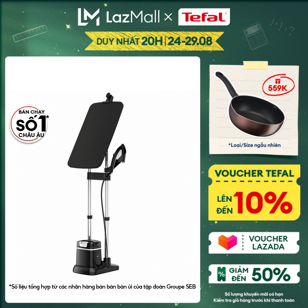 Bàn ủi hơi nước đứng tefal ixeo plus qt1510e0 - 2985w - 1l - gian hàng chính hãng, bảo hành 2 năm