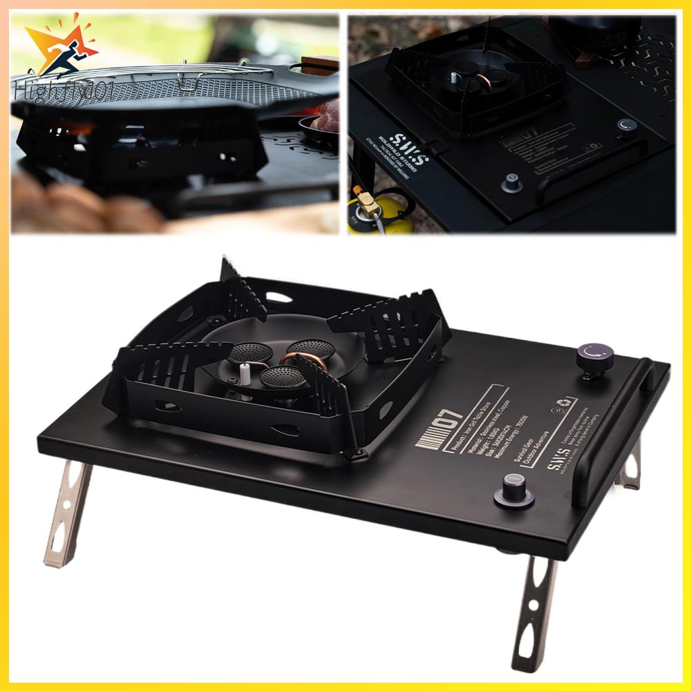 จัดส่งในประเทศไทย 7500W BBQ Grill Desktop Stove Aluminum Alloy Portable Gas Camp Stove IGT Unit Gas Stove for Outdoor Camping Cooking ราคา 2,349 บาท*ส่งฟรี