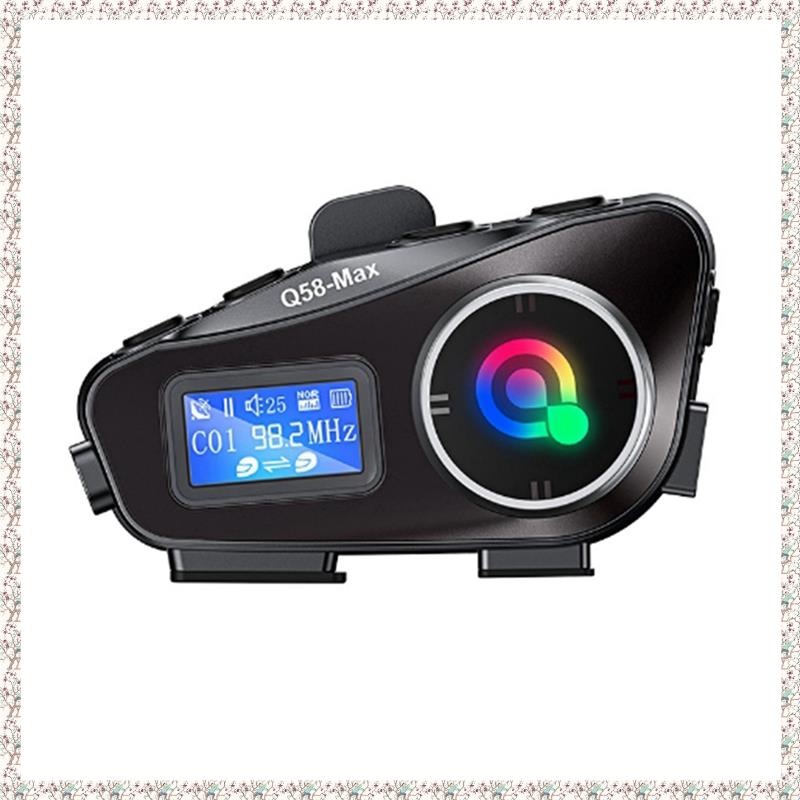 (CGKP) Q58 Max Motorcycle Helmet Bluetooth Intercom IP65 Waterproof Intercom Distance 500m Multi-Scene Mixed Music Sharing