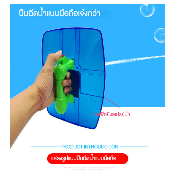 ปืนฉีดน้ำโล่ ปืนฉีดน้ำด้วยโล่ ปืนฉีดน้ำแบบใหม่ อัพเกรดกันน้ำ ปืนฉีดน้ำสงกรานต์ ของเล่นกลางแจ้ง ราคา 131 บาท*ส่งฟรี