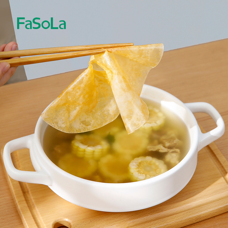 FaSoLa Giấy Nhà Bếp, Màng Thấm Dầu Súp, Giấy Thấm Dầu Súp, Loại Bỏ Dầu Súp, Thực Phẩm Bọt, Bông Thấm Dầu, Giấy Lọc Dầu