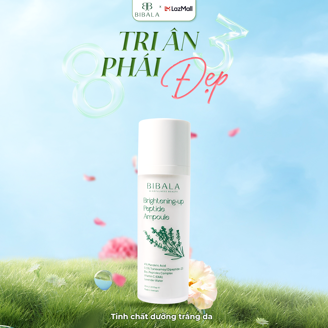 Tinh chất dưỡng da từ phức hợp Peptide Bibalaa RIGHTENING-UP PEPTIDE AMPOULE 30ml