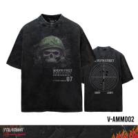 7th Street Oversize Vintage (สกรีน2หน้า) ผ้าCotton Comb ฟอกซีดสไตล์วินเทจ ฟอกแบบตัวต่อตัวขึ้นริ้วตามตะเข็บฟอกจากเสื้อCotton แท้100% นุ่ม ระบายความร้อน ผ้าหนากำลังดีใส่แล้วอยู่ทรงไม่มีย้วย แพทเทิร์นสไตล์ยุค90‘s ทรงคอฟิต คอหนาดูเนี้ยบ แขนยาวถึงศอก รุ่นV-AMM