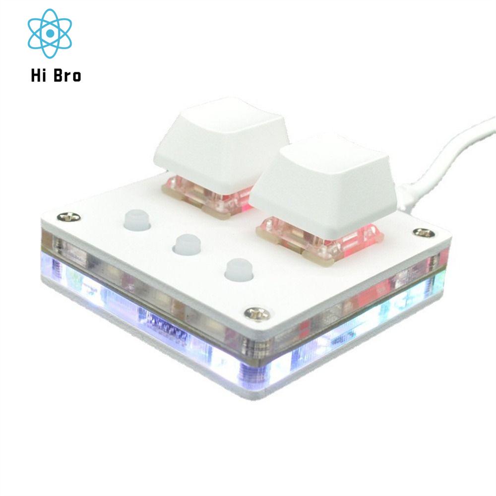 Junru3703 Cho Máy Tính Xách Tay USB DIY Bàn Phím Macro Bàn Phím Màu Xanh/công tắc Đỏ Bàn Phím Cơ 2 Phím Bàn Phím Bàn phím chơi game Bàn phím mini 1 Bàn Phím Phím