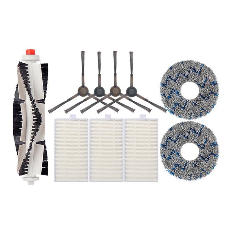 1Set for W11 Rolling Brush Side Brushes Strainer Rag Household Cleaning Tool Kits Replacement Accessories
