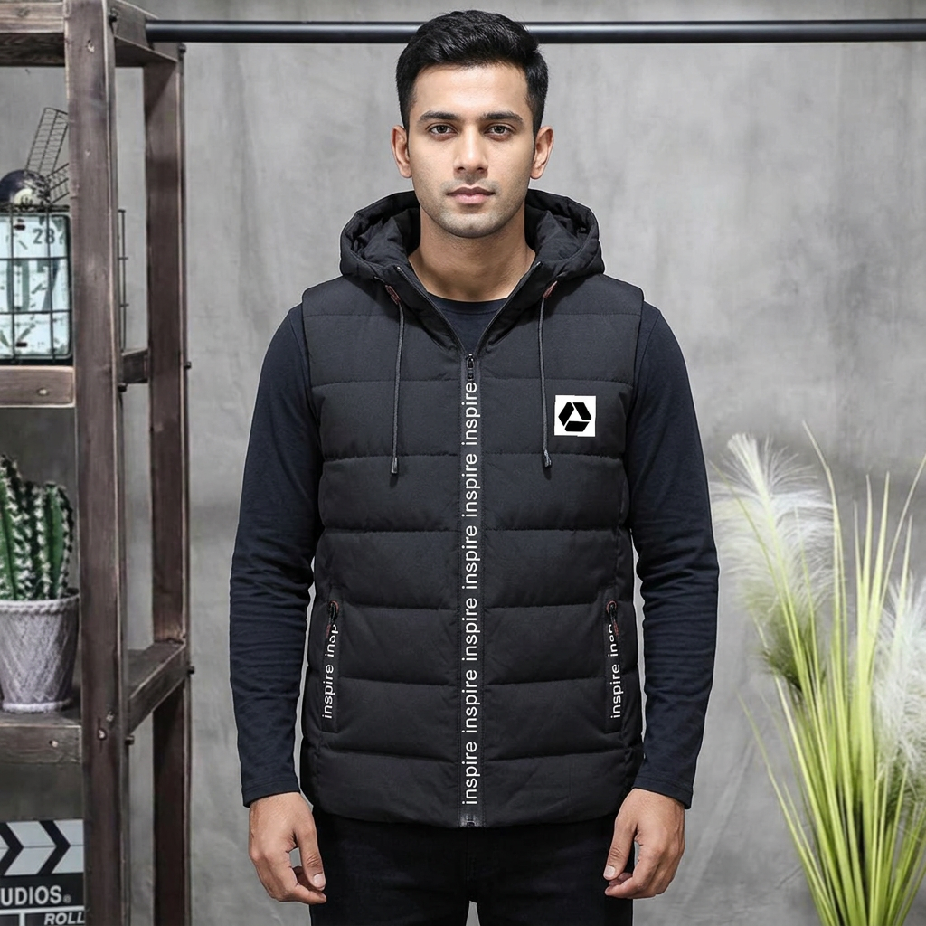 Sleeveless jackets for men with attachable cap reccomended winter article