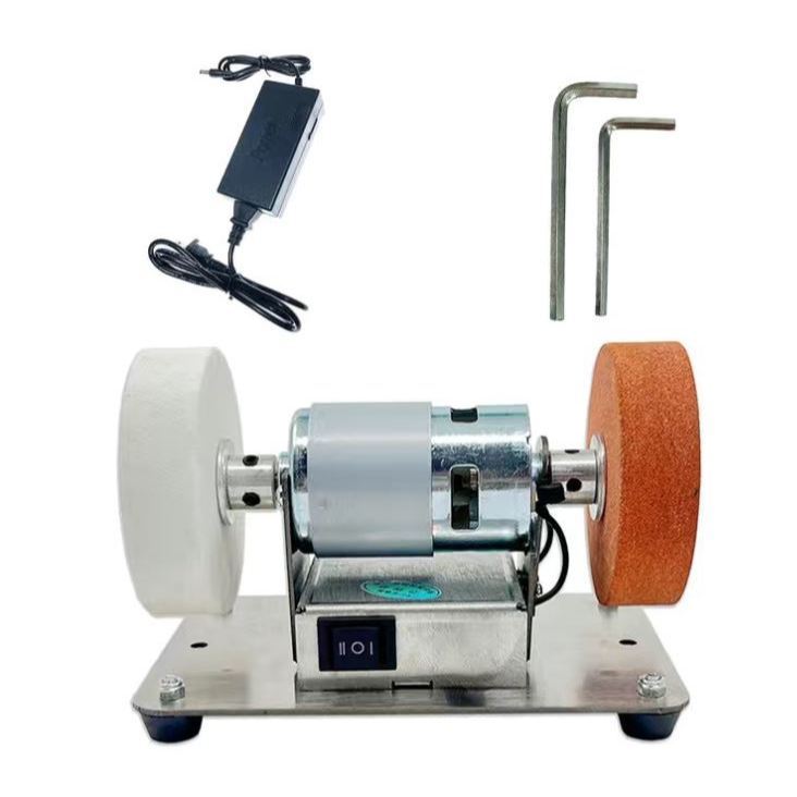  Máy mài đá 2 đầu mini Máy đánh bóng Máy mài dao kéo đa năng điều chỉnh tốc độ 2 chế độ 