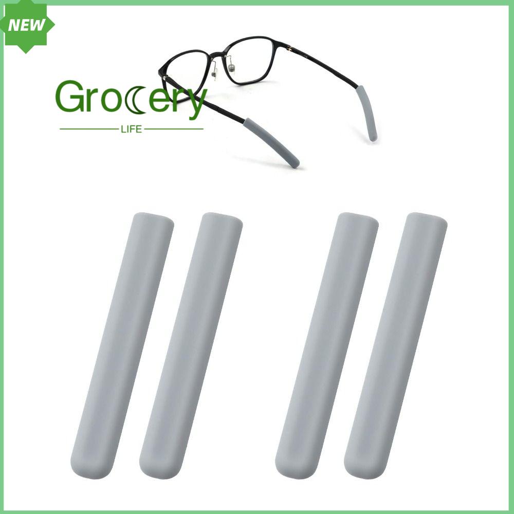 GROCERY LIFE Chống rơi Ống bọc kính Silicon chống trượt Dụng cụ cho kính Phụ kiện kính Ống kính chống trượt Sáng Tạo Cố định Bịt tai chống trượt cho kính