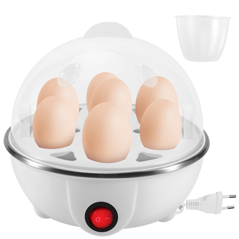 T3【Latest model】Electric Boiled Egg Cooker Boiler Maker Rapid Heating Stainless Steel Steamer Pan Cooking Tool