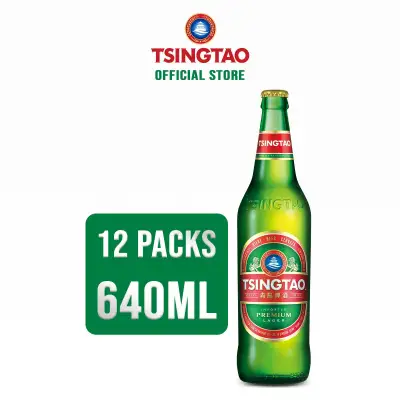 Tsingtao Classic Beer 640ml x 12 Bottles, Alc 5% Premium Lager Original Export