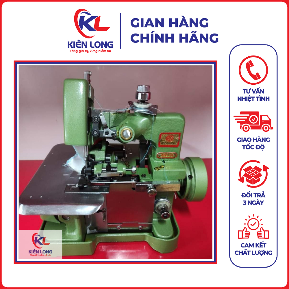 Máy vắt sổ 3 ống chỉ vàng chanh CHÍNH HÃNG Máy vắt sổ tặng mô tơ ,bàn ga,chổi than,mảnh bàn