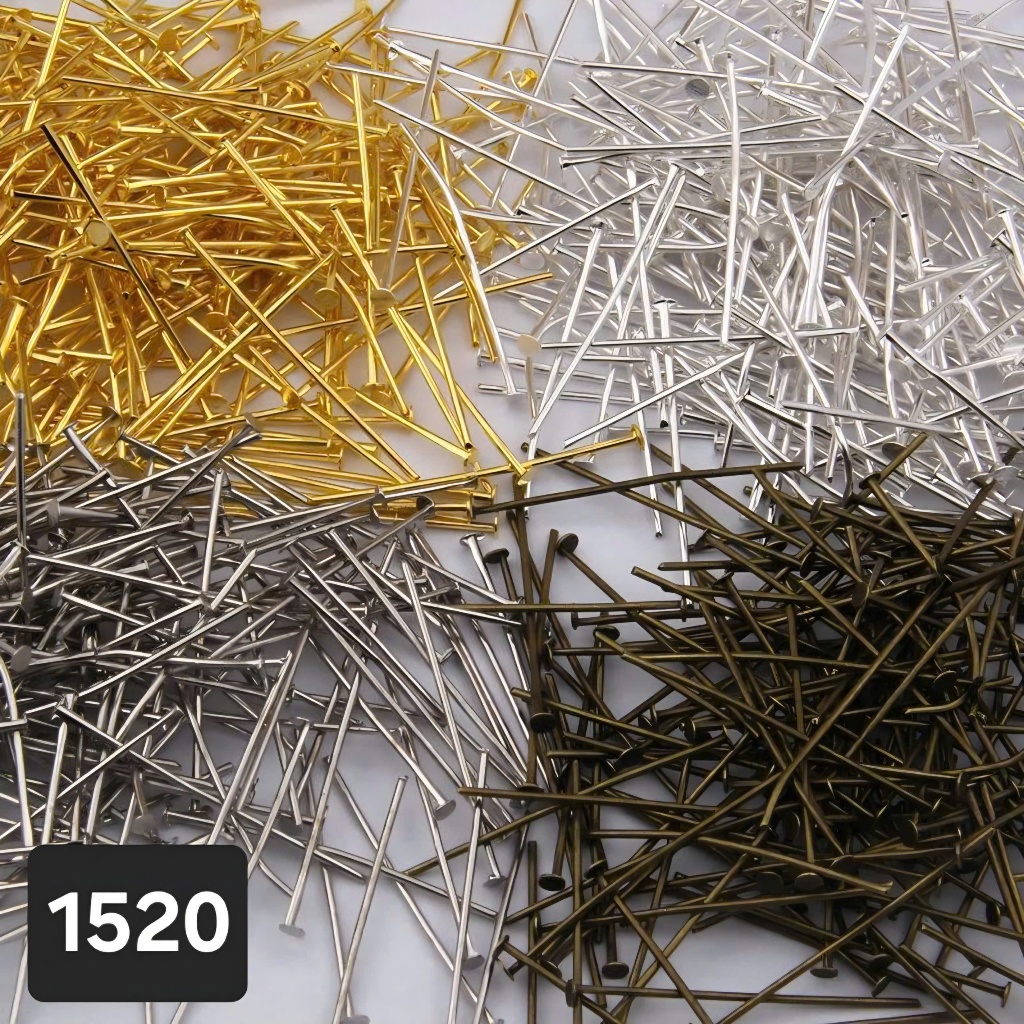 (20 cái) Đinh móc treo hạt nhiều size bằng ĐỒNG NGUYÊN CHẤT KHÔNG RỈ, nguyên liệu làm trang sức cổ trang , DIY