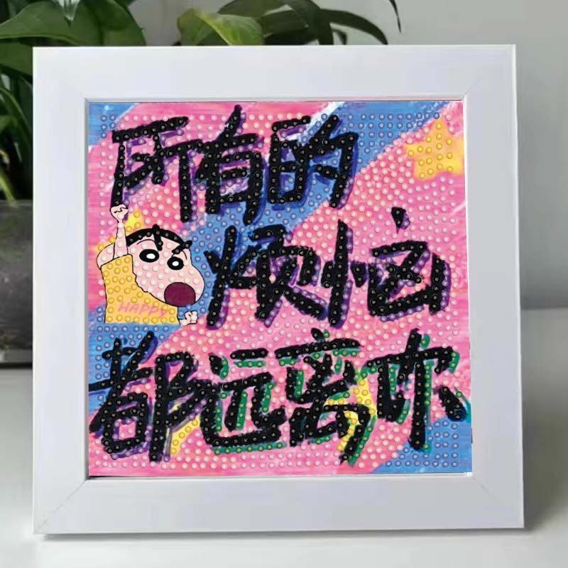 【Ship in 24H】【今天出货】治愈文字系列钻石diy手工粘贴装饰画学生解闷儿童益智礼物摆台画 Healing Text Series diy Hand-Paste Decorative Painting Students Relieve Boredom Childrens Educational Gifts Table Painting
