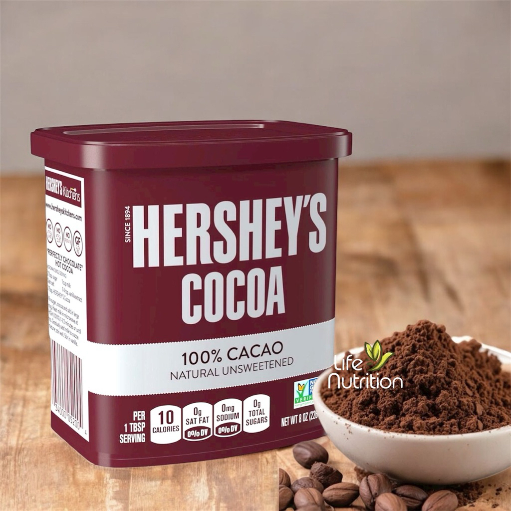 Bột cacao nguyên chất Hershey's Natural UnỨneetened. Hộp 226g - SẢN PHẨM CỰC KÌ CHẤT LƯỢNG, ĐẢM BẢO SỬ DỤNG ƯNG Ý, ĐƯỢC ƯA THÍCH TRÊN THỊ TRƯỜNG HIỆN NAY, ỦNG HỘ SHOP NHÉ