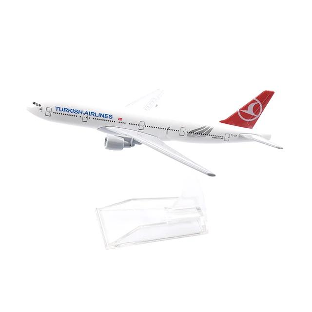 Free shipping 20CM Turkish Airlines 777 Airplane model Turkey 16CM B777 Plane model Alloy Metal Diec