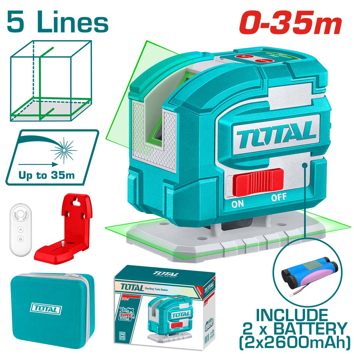 MÁY ĐO MỨC CÂN BẰNG TIA LASER XANH TLL306502 TOTAL -HÀNG CHÍNH HÃNG