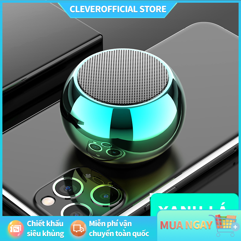 Loa bluetooth mini không dây nghe nhạc kết nối được 2 loa Gutek Y3 âm thanh hay vỏ kim loại nhiều màu