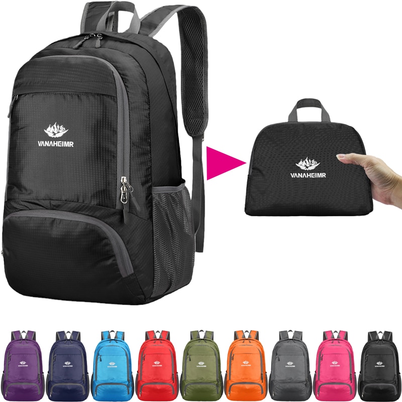 23L balo gấp gọn có thể gập lại ngoài trời siêu nhẹ túi vải thô lớn gấp ba lô đi bộ đường dài Ba lô du lịch leo núi Daypack