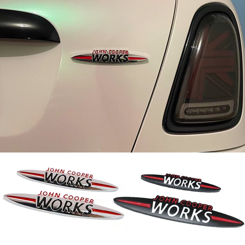 Car John Cooper Works Emblem Stickers Grille Badge For Mini Cooper JCW S