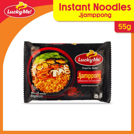 Lucky Me! Jjamppong Spicy Seafood Instant Noodle Soup 55g