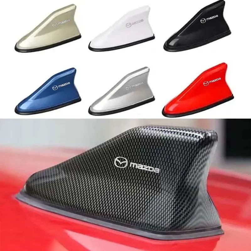 Car Logo Roof Top Shark Shape Fin Antenna Radio Signal Aerial for Mazda CX4 CX5 RX7 Atenza Axela CX3 MX3 MX5 CX9 CX7 RX8 Speed ราคา 412 บาท*ส่งฟรี