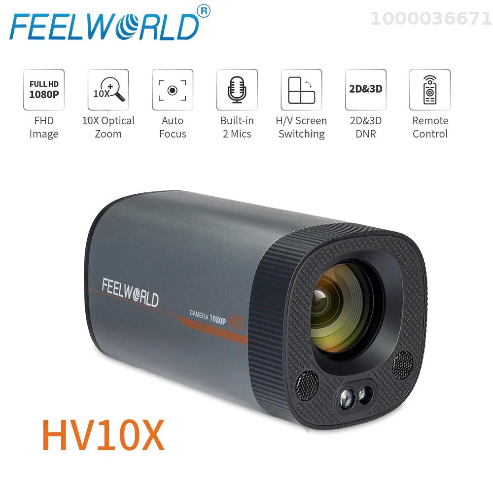 FEELWORLD HV10X Professional Video Camera 1080P Webcam with 2 Built-in Mics And Remote Control Auto Focus 10X Optical Zoom for Conference Vlogging Recorder Blogger ราคา 17,237 บาท*ส่งฟรี