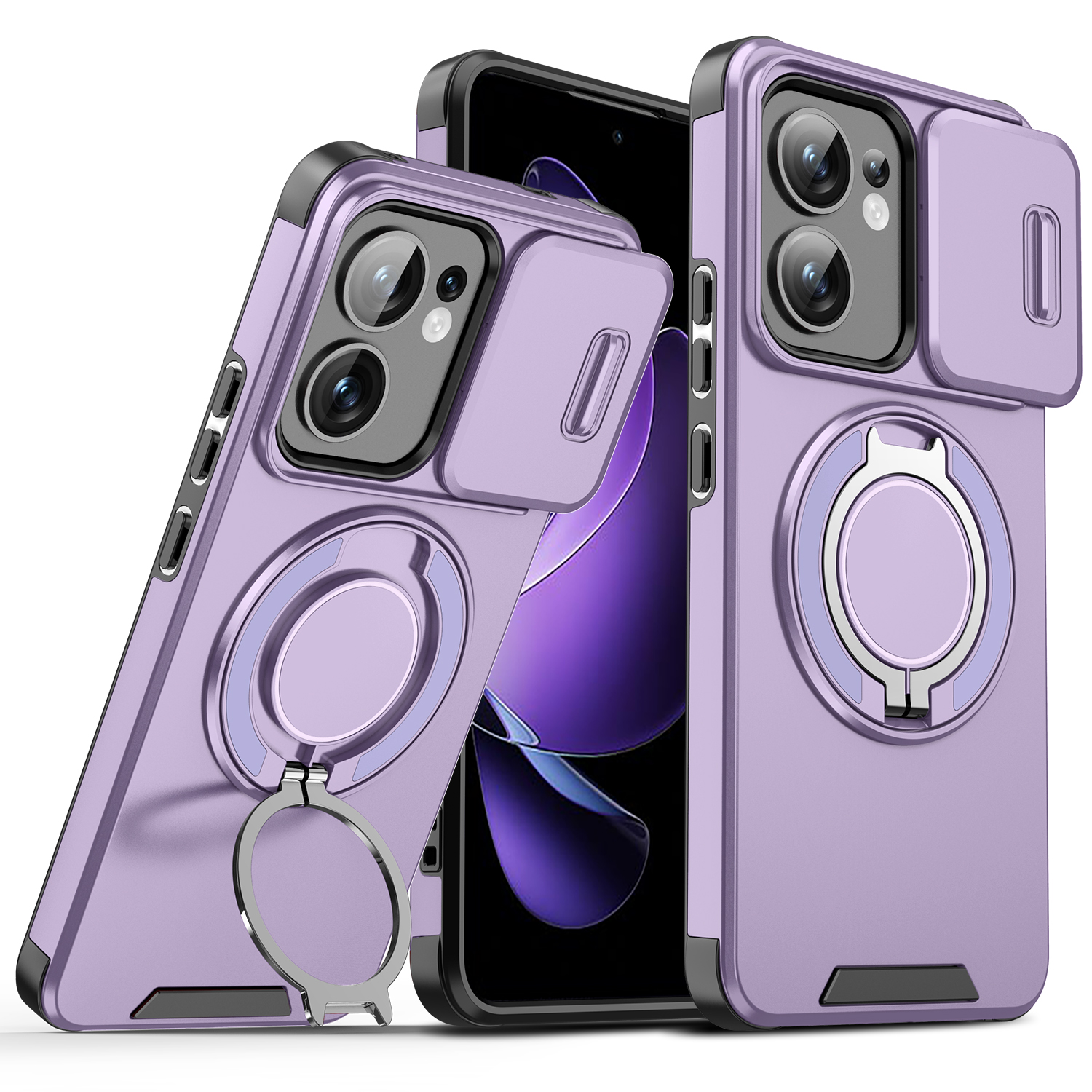 For Honor X6d Case Honor X6d Cover Honor X6d Phone Case Magnetic Ring Armor Slide Camera Lens Case Magsafe Wireless Charge Cover - Image 3