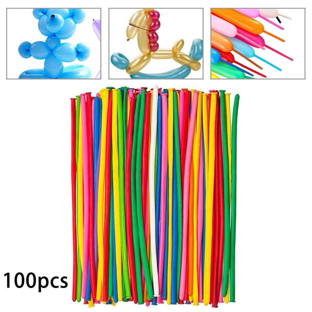 【Fast delivery】 Birthday Long Balloon 100pcs 100pcs 260Q Different Colours Long Balloons New ราคา 138 บาท*ส่งฟรี