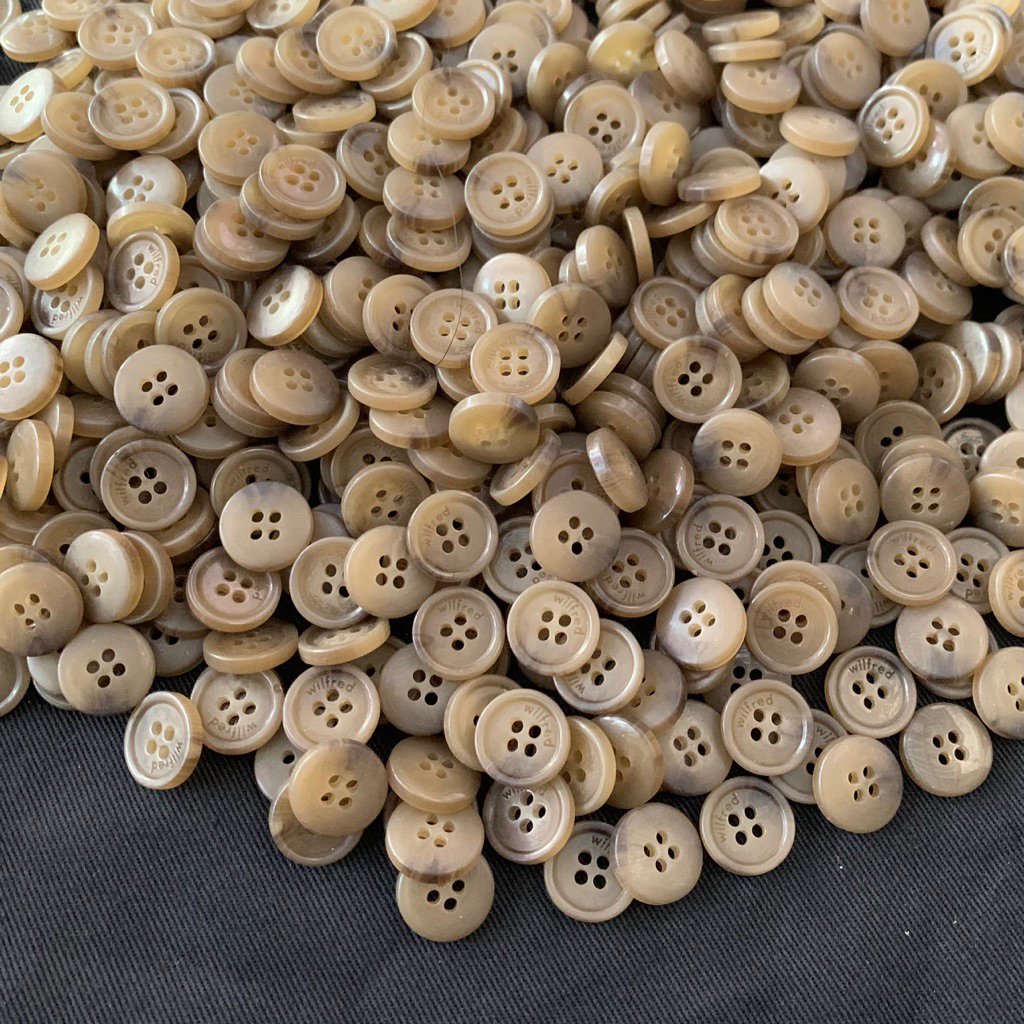 Cúc Áo Vintage 1.2cm Màu Nâu Tây - Phụ Kiện Nút Bấm Cho Áo Sơ Mi & Đồ Handmade