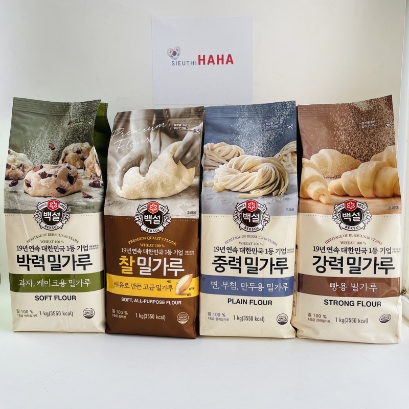 [HSD 2024] Bột mì Hàn Quốc đủ loại siêu ngon KOREAN WHEAT FLOUR 1kg CJ BEKSUL/ GOMPYO/ SAJO