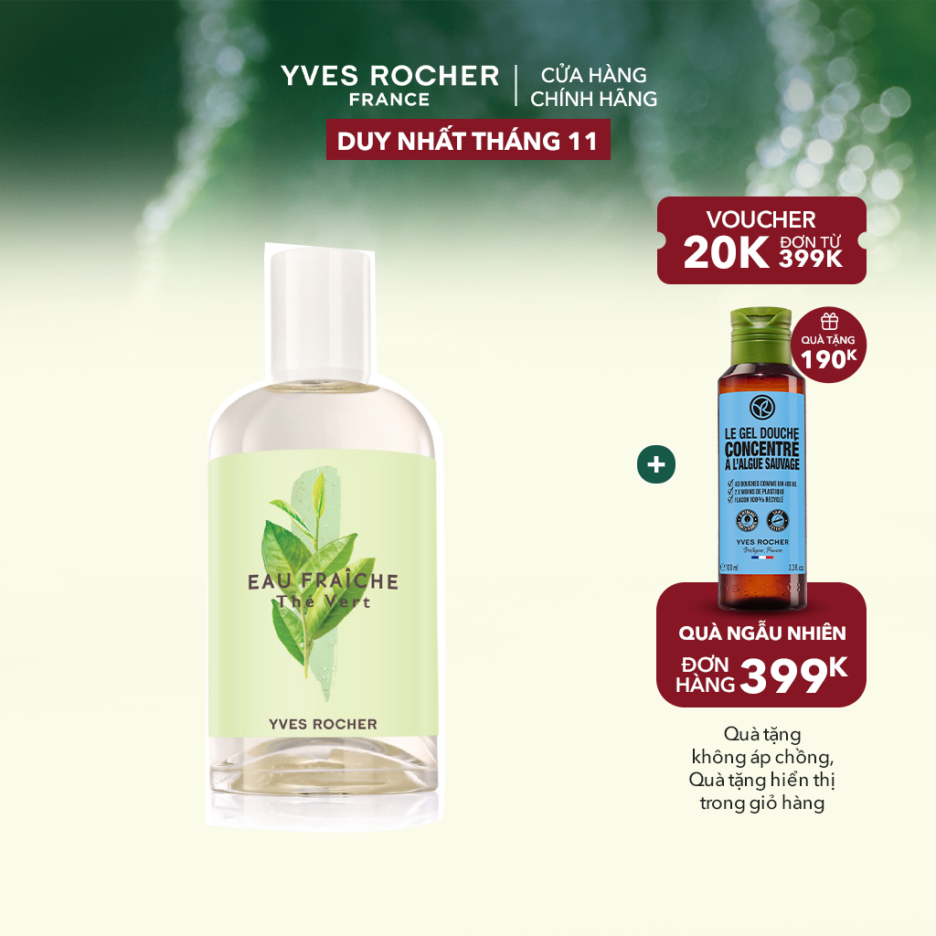 Nước hoa Yves Rocher Eau fraiche the vert 100ml bottle