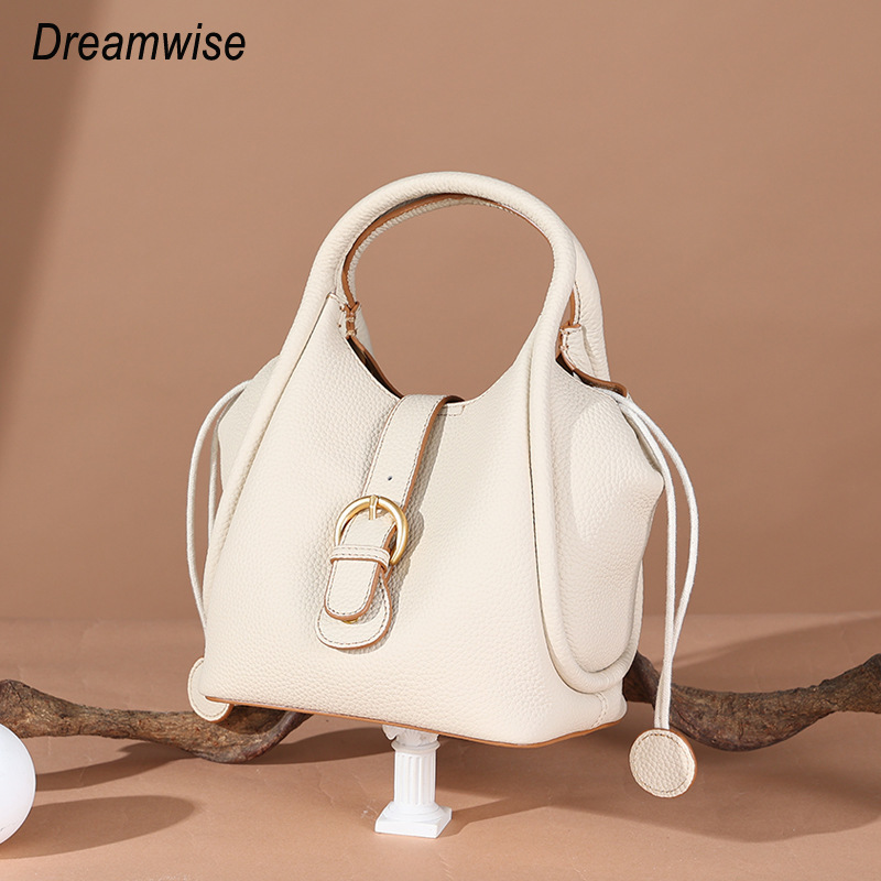 Dreamwise Bucket Creative Handbag for Women Genuine Cow Leather Portable Fashion Crossbody Shoulder Bag 5529 ราคา 1,525 บาท*ส่งฟรี