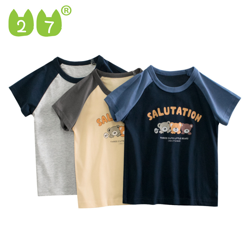 เสื้อผ้าเด็ก27kids 2เสื้อยืดแขนสั้นลายการ์ตูนเด็กเสื้อผ้าเด็ก ราคา 157 บาท*ส่งฟรี