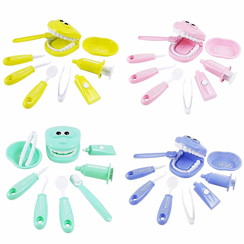 ROB TOY 9Pcs Creative Gifts Brush Their Teeth Simulation Learing Toys