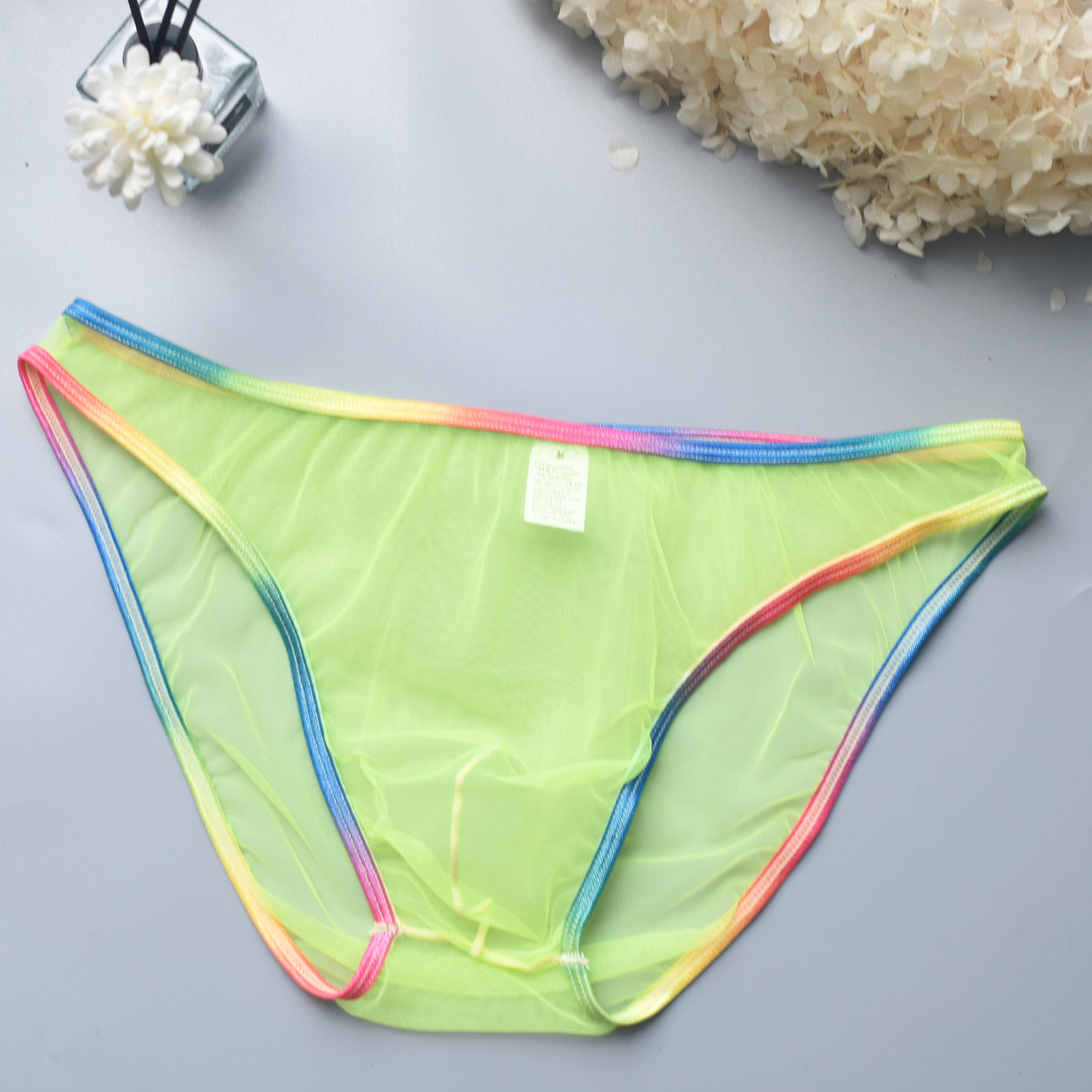 Hanlu Đồ lót nam cạp trễ gợi cảm tóm tắt ngắn vải tuyn trong suốt Đồ Lót Gợi Cảm